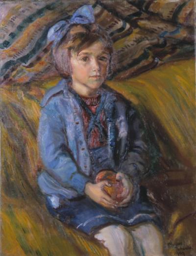 DZIEWCZYNKA Z KOKARDĄ WE WŁOSACH, 1949