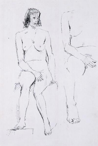 SZKIC DWóCH POSTACI, OK. 1939