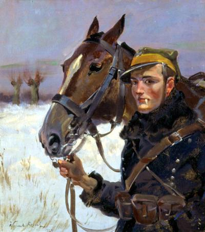 ŻOłNIERZ Z KONIEM, 1923