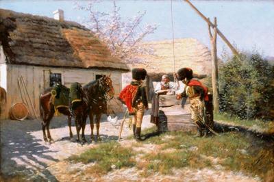 ZALOTY [HUZARZY PRZY STUDNI], 1890