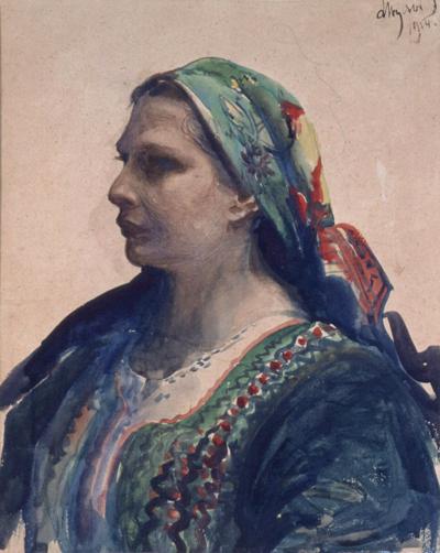 KOBIETA W KRAKOWSKIM GORSECIE, 1914