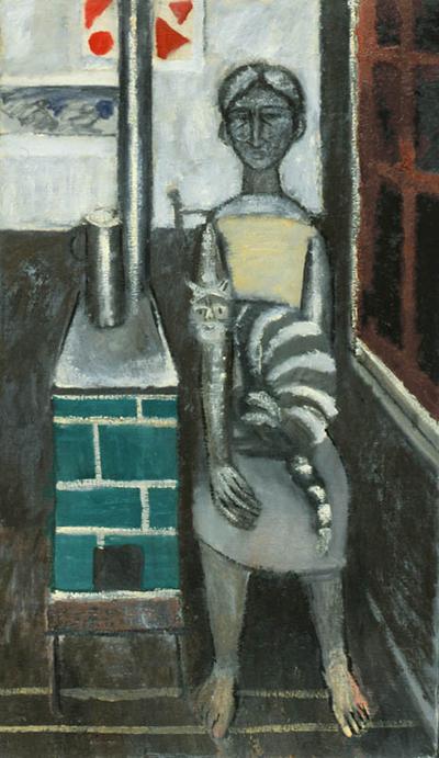 KOBIETA Z KOTEM, PRZED 1958