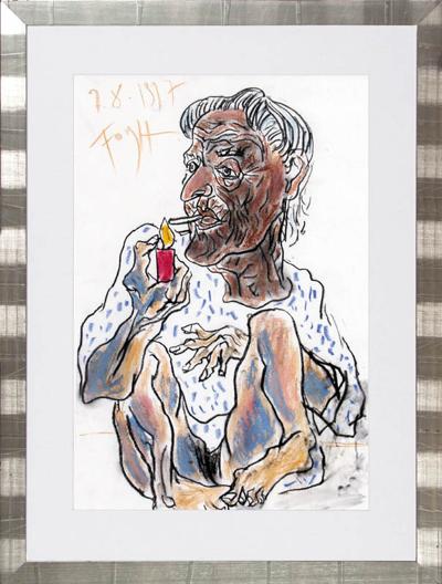 KOBIETA ZAPALAJąCA PAPIEROSA, 1997
