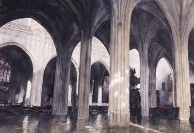 WNęTRZE GOTYCKIEGO KOśCIOłA W ANTWERPII, 1992