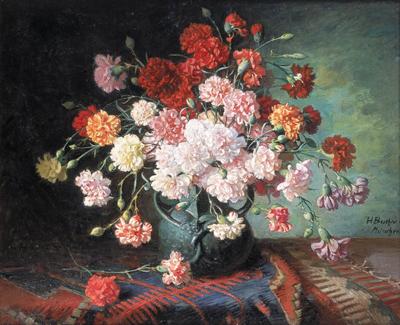 RóżNOBARWNE GOźDZIKI, OK. 1900