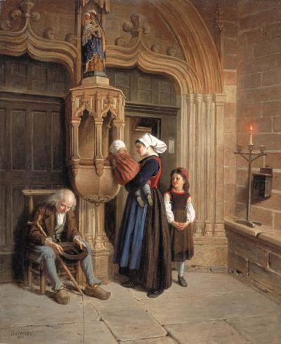 W KOśCIELNEJ KRUCHCIE, OK. 1860