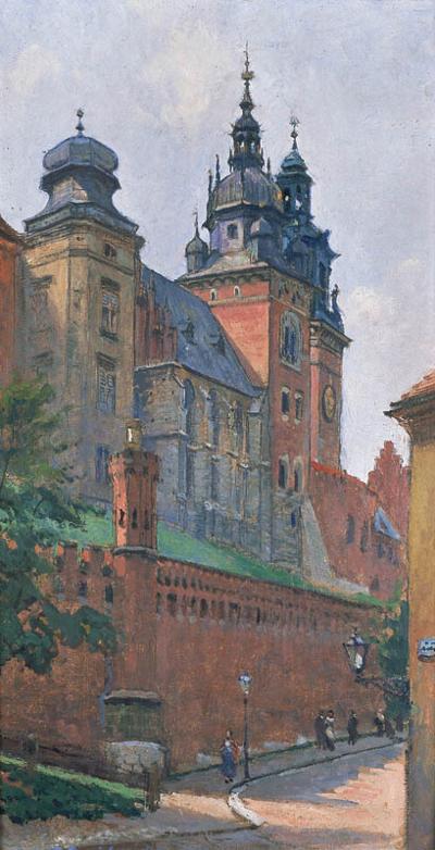 WIDOK NA WAWEL OD ULICY KANONICZEJ, 1910