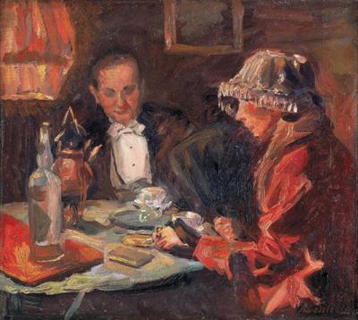 WIECZORNA HERBATA, OK. 1900