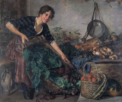 DZIEWCZYNA Z WARZYWAMI, OK. 1920