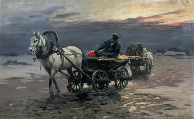 POWRóT Z JARMARKU, OK. 1883-1890