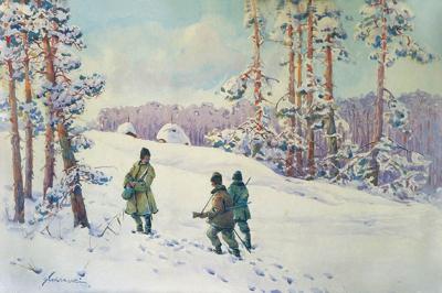 ZIMą NA POLOWANIU, OK. 1930