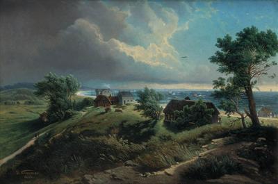 PRZED BURZą - PEJZAż NADMORSKI, 1866