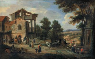 PEJZAż Z GOSPODą WśRóD RUIN I DRZEW, 1685