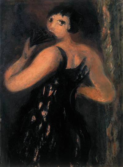 KOBIETA Z WACHLARZEM, OK. 1930