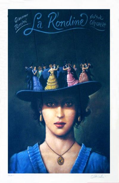 LA RONDINE (PLAKAT DO OPERY GIACOMO PUCCINIEGO )