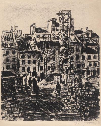 ODBUDOWA RYNKU STAREGO MIASTA W WARSZAWIE, 1953