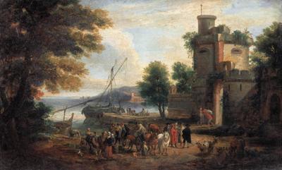 73. ITALIANIZUJąCY PEJZAż Z PORTEM, OK. 1685