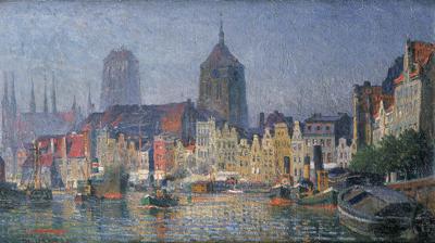 GDAńSK - WIDOK OD STRONY PORTU, OK. 1920