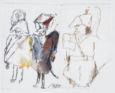 TRZY RYSUNKI żOłNIERZA NAPOLEOńSKIEGO, 1980
