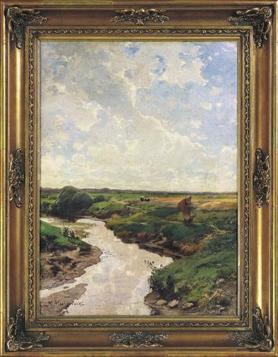 PEJZAż Z RZECZKą, OK. 1900