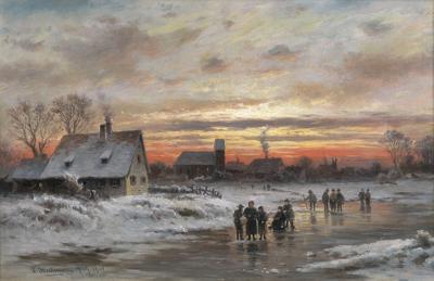 PEJZAż ZIMOWY O ZACHODZIE SłOńCA, 1901