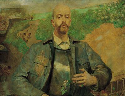 AUTOPORTRET Z KWIATEM JABłONI, 1910