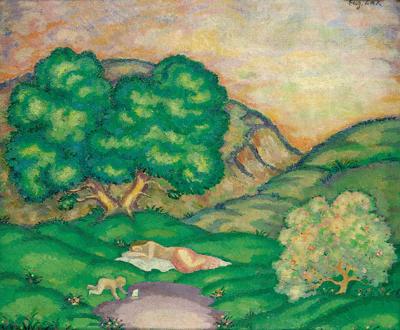 IDYLLA - KOBIETA Z DZIECKIEM W PEJZAżU, 1912-1913