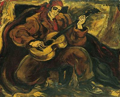GITARZYSTA - AUTOPORTRET Z GITARą, OK. 1930