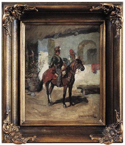 HUZAR I DZIEWCZYNA, OK. 1920