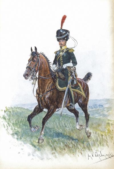 OFICER NA KONIU, PRZED 1900