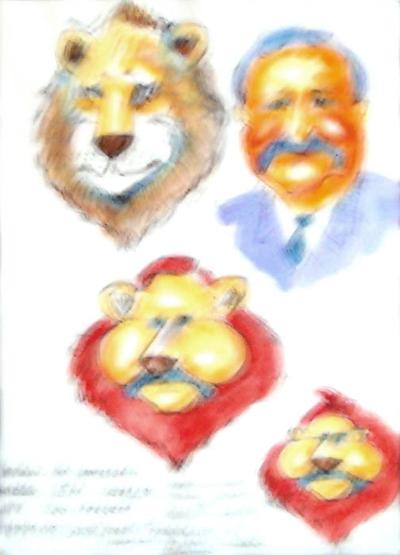 SZKIC PROJ. DO POLSKIEGO ZOO  ( LEW WAłęSA)