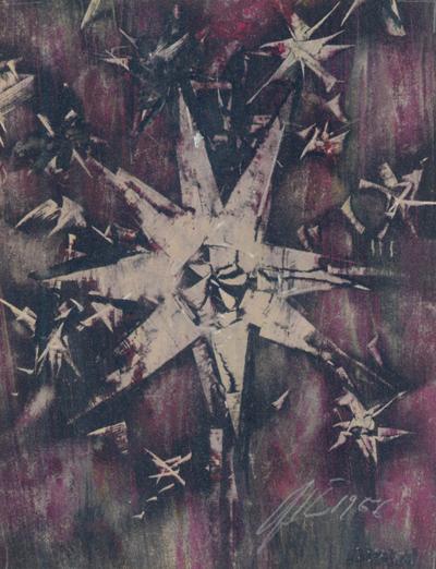 GWIAZDA - PROJEKT POCZTóWKI, 1956