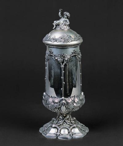 PUCHAR Z POKRYWą, OK. 1850