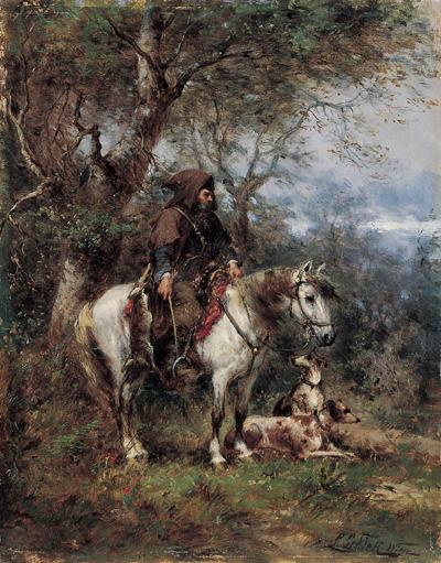 NA POLOWANIU Z CHARTAMI, OK. 1870