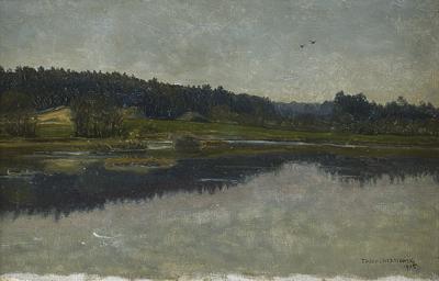 KRAJOBRAZ Z JEZIOREM, 1905