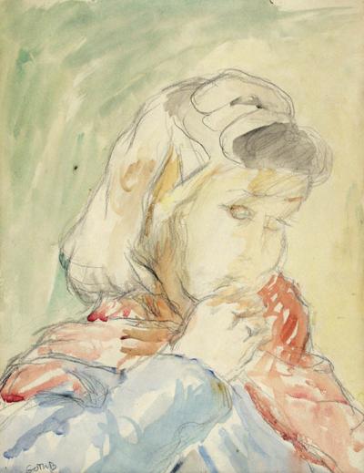 PORTRET żONY ARTYSTY JANET, LATA 40. [?]