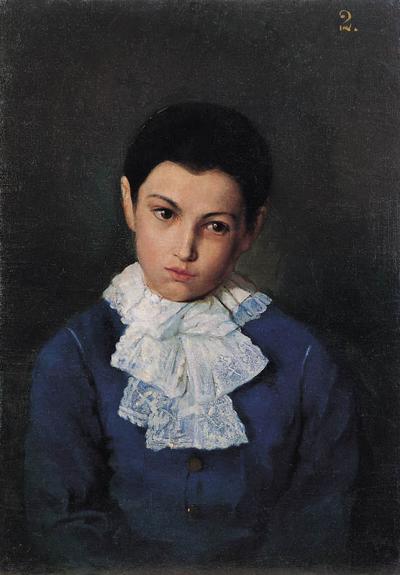 PORTRET CHŁOPCA Z KORONKOWYM żABOTEM