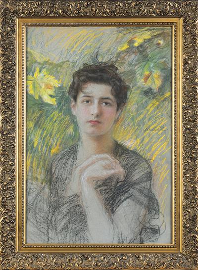 DAMA I LIŚCIE JESIENNE, PO 1910