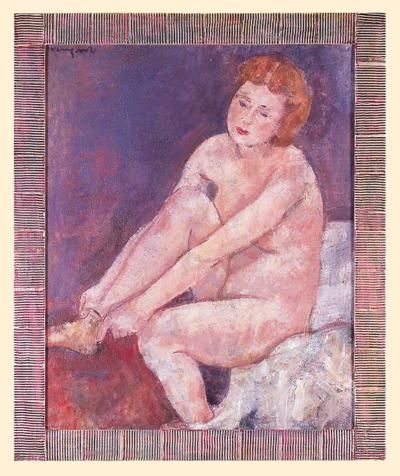AKT RUDOWŁOSEJ DZIEWCZYNY, OK. 1930