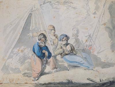 KOZACY NA BIWAKU, OK. 1820