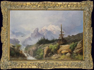 PEJZAŻ ALPEJSKI, OK. 1880