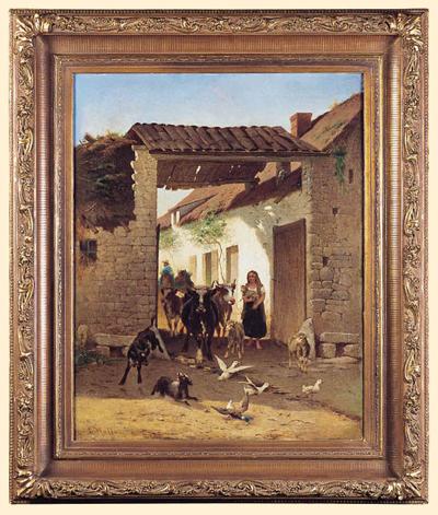 NA PODWÓRZU, OK. 1875