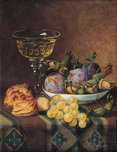 MARTWA NATURA Z OWOCAMI I WINEM, 1873
