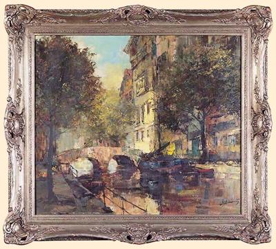 MOSTEK NAD KANAŁEM W AMSTERDAMIE
