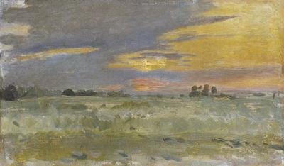 ŁĄKA O ZACHODZIE, OK. 1900