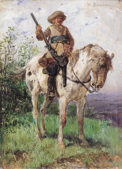 KONNY ŻOŁNIERZ Z CZASÓW WOJNY 30-LETNIEJ, PO 1920