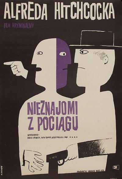 NIEZNAJOMI Z POCIąGU, PLAKAT, 1963