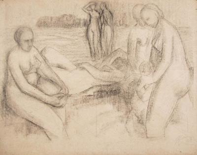 KĄPIĄCE SIĘ (STUDIUM KOMPOZYCJI), 1955