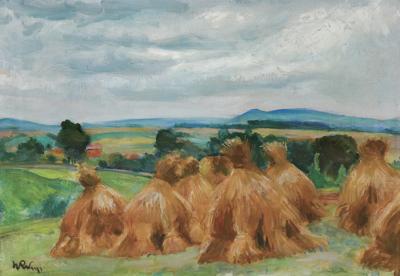 PEJZAŻ ZE STOGAMI, OK. 1935