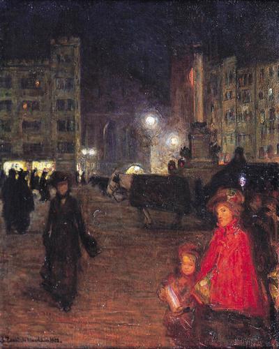 WIECZÓR NA MARIENPLATZ W MONACHIUM, 1902